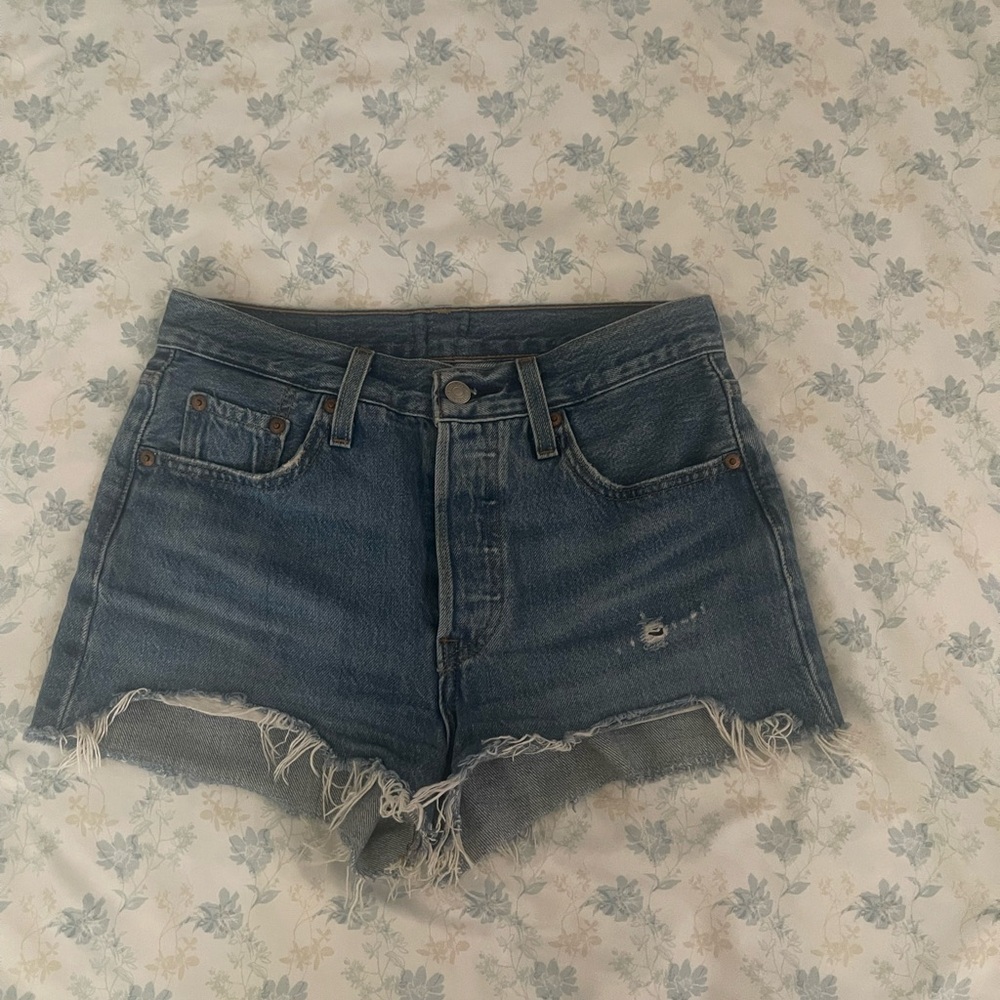 Levi’s medium wash denim shorts